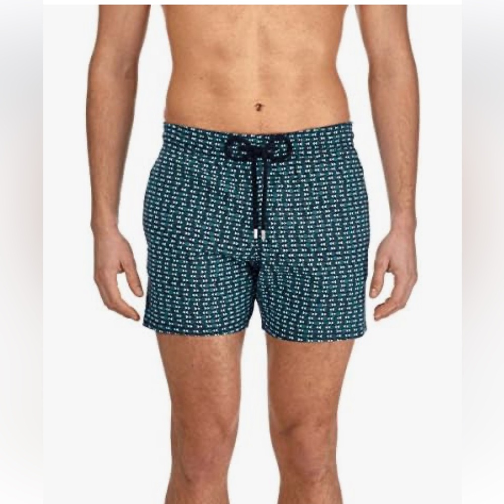 Vilebrequin Geometric Blue Swim Trunks - Picture 3 of 5